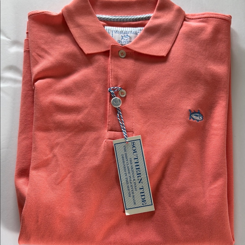 Southern Tide Polo Classic Cotton “Georgia Peach”.